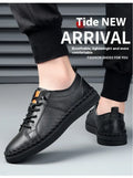 Men's beige cowhide sneakers with mesh lining and stitching details