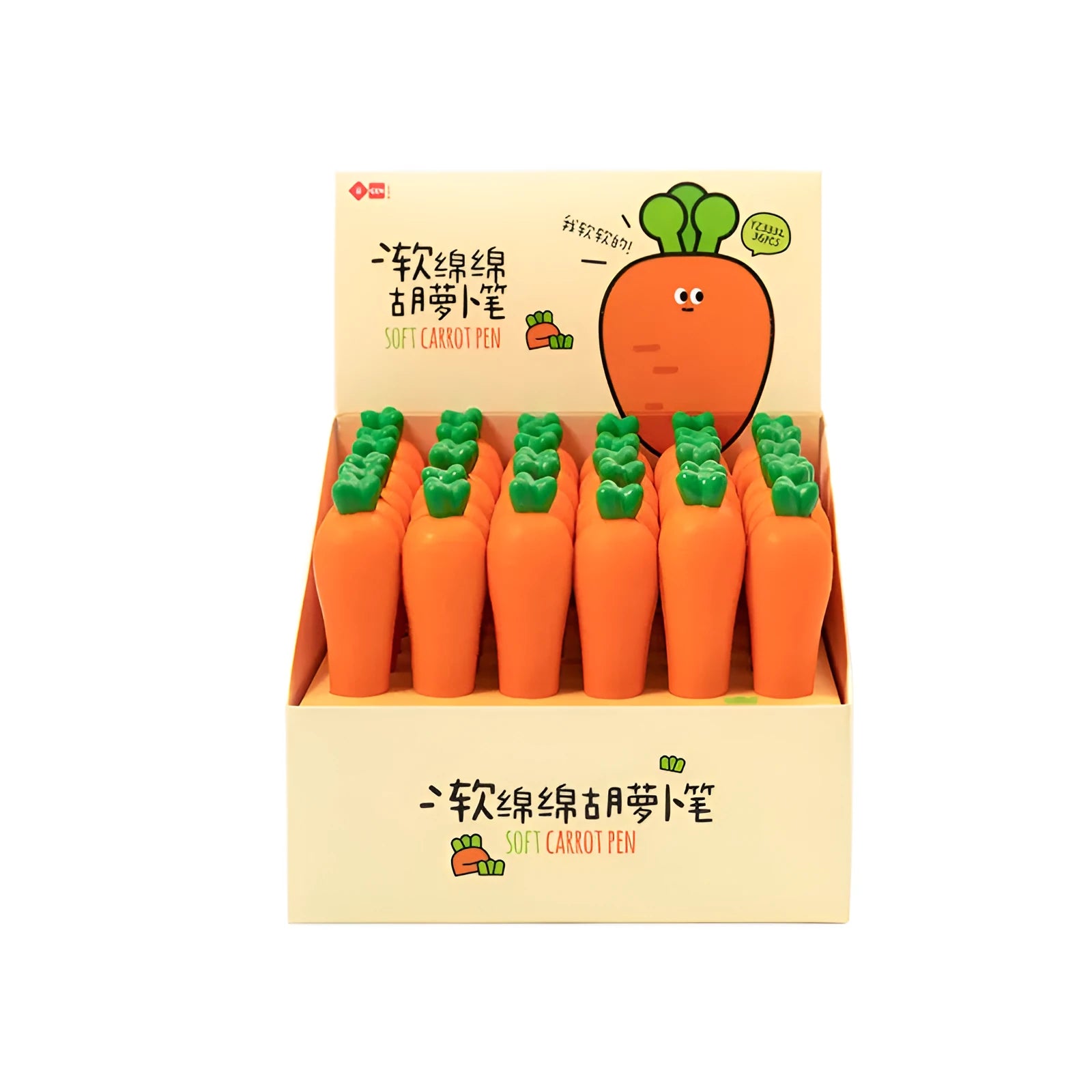 Cartoon cactus decompression gel pen with 0.5mm tip in pink and green design