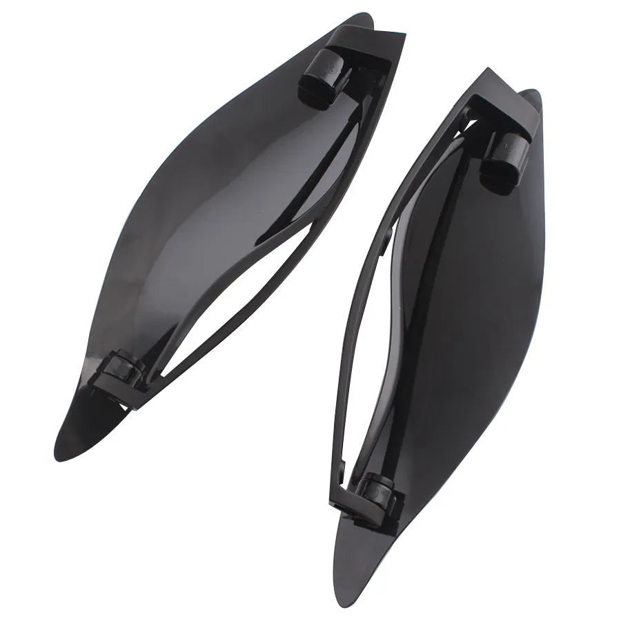 Harley Davidson trike windshield side wings in ABS plastic, smoked and black options