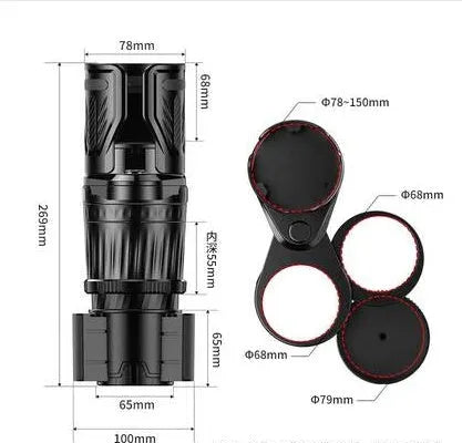 Black carbon fibre car cup holder with a retractable base on a car centre console.