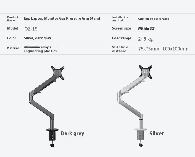 Silver aluminium alloy hover notebook stand on a desk holding a laptop.