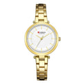 Women's casual quartz watch with slim 7mm case available in multiple colour options