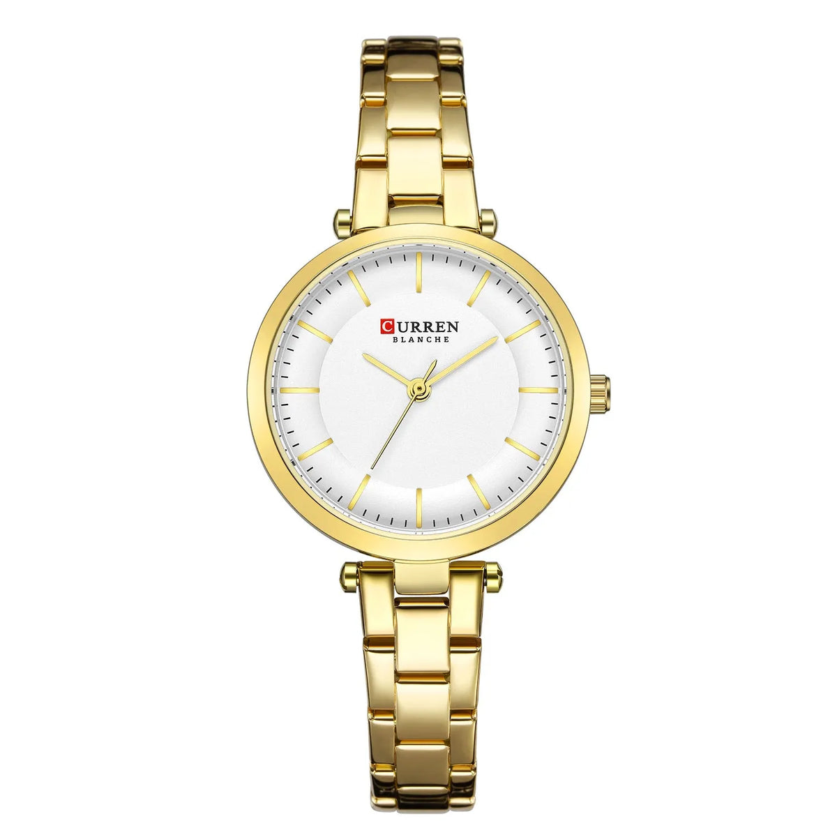 Women's casual quartz watch with slim 7mm case available in multiple colour options