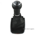 Silver and black six-speed manual gear shift knob replacement for Volkswagen Golf Mk4