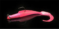 12cm soft fishing lure with lead head and PVC body in pink, yellow, red luminous, white, and transparent colours