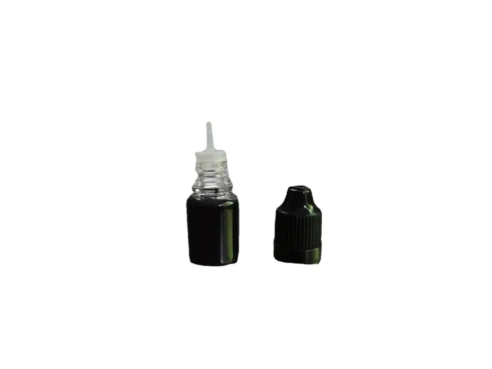 A 5ml bottle of black quick-dry confidentiality seal ink for office stamp seals.