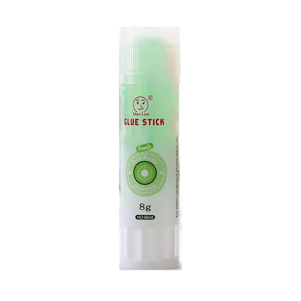Jelly solid glue in random colour with fruit fragrance, 8.5 cm long by 2 cm wide
