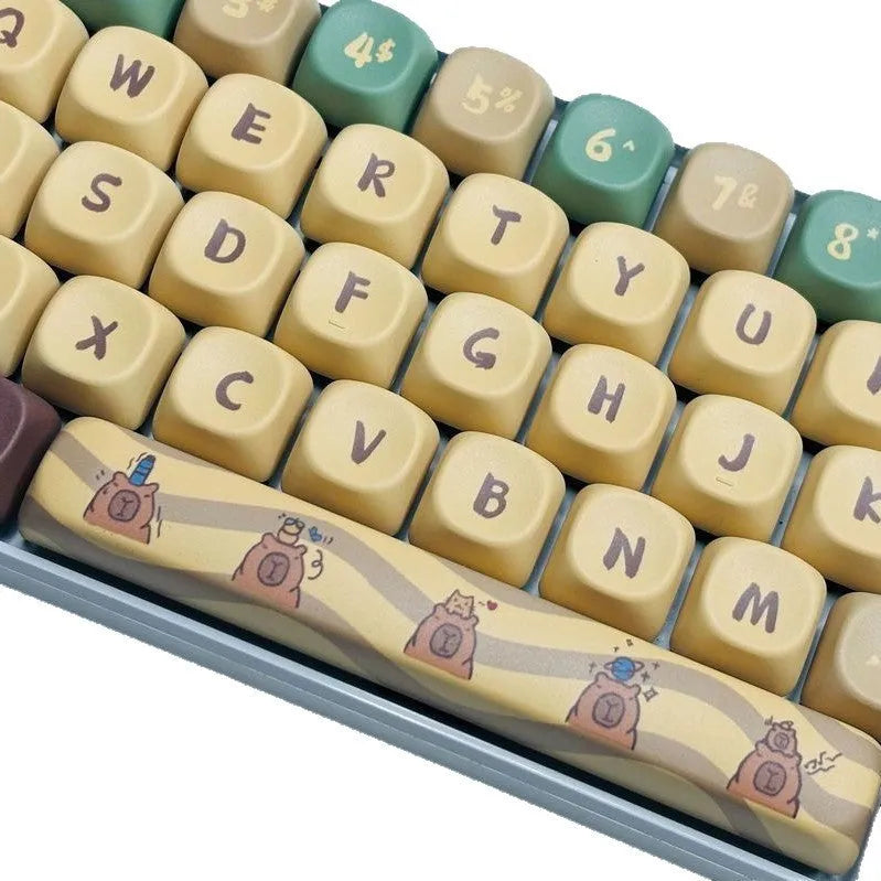 Capabala MOA Girl style 130-piece ABS plastic mechanical keyboard keycap set.