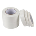 Roll of 3mm thick white foam double-sided adhesive tape with clear BOPP liner, showing width options.