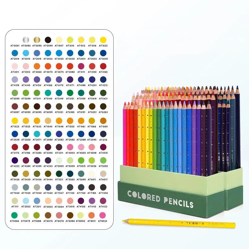 Boxed set of 72 soft core coloured pencils for art students, with basswood penholders.
