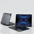 Clear protective Bluetooth keyboard case for iPad Pro and iPad Air with transparent back