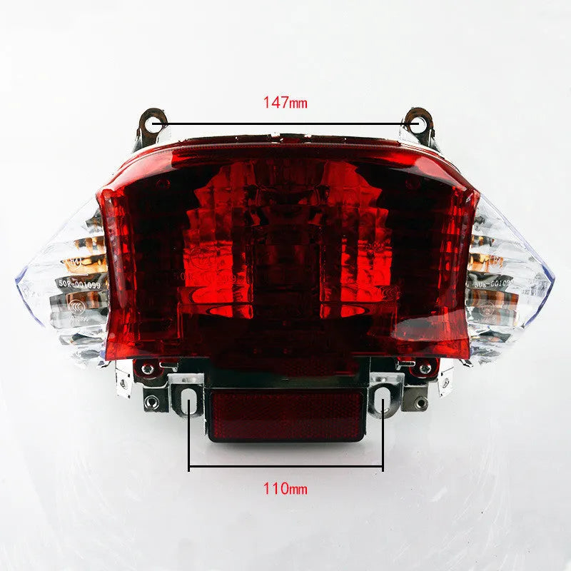 Red PC lens motorcycle tail light for Xiaoguangyang 50 scooter, WD model rear turn signal lamp