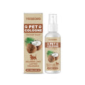 100ml bottle of coconut scented pet deodorisation spray with natural coconut oil and oat extract ingredients