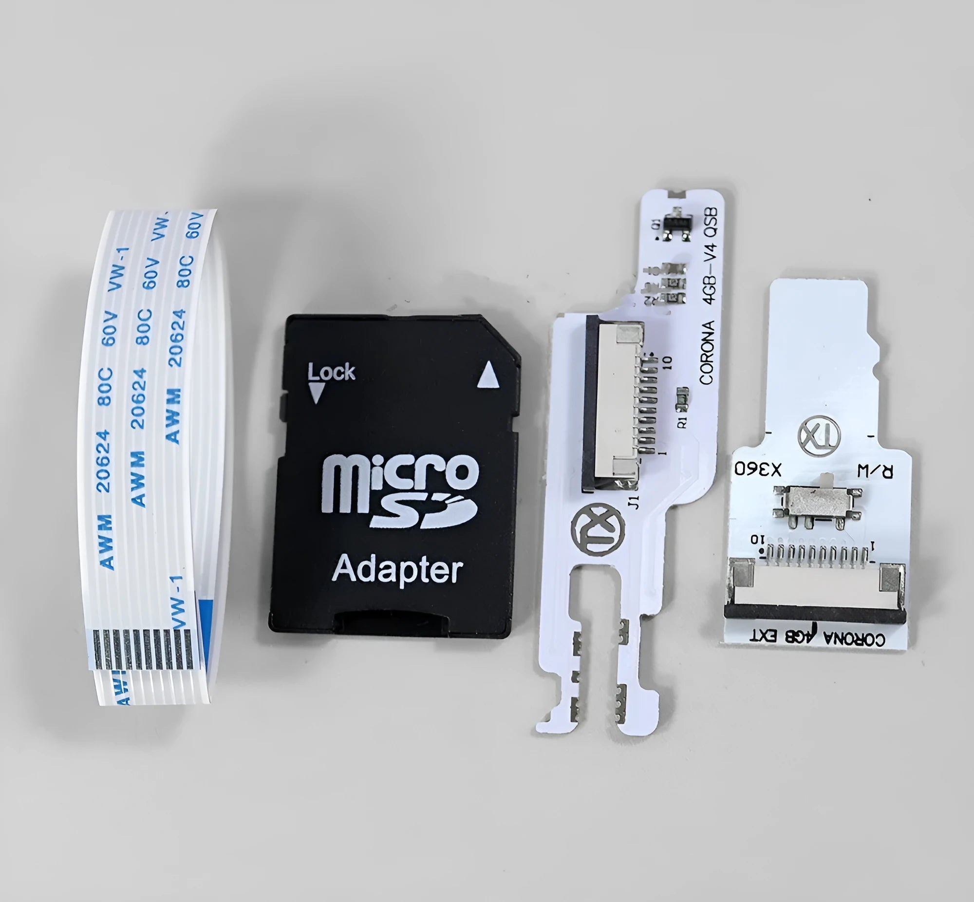 Simple creative personalised card reader with DC model and included memory card for data transfer
