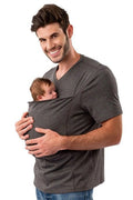 Green loose fit cotton short sleeve t-shirt on a hanger.