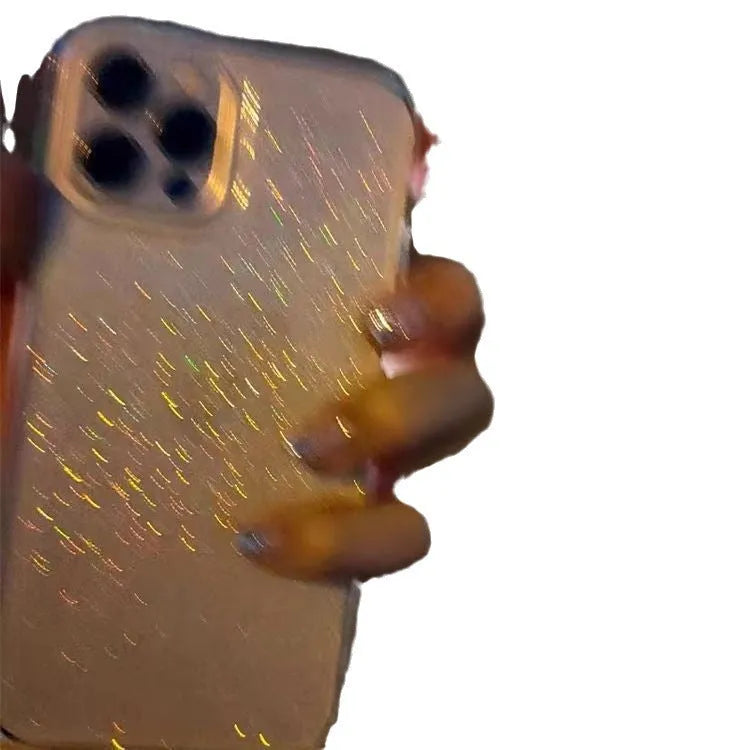 Transparent thin crystal silicone phone case for Apple iPhone showing clear back and side edges