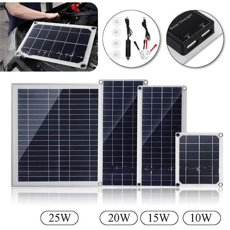 Polysilicon solar panel with dual USB ports for outdoor mobile phone and tablet charging
