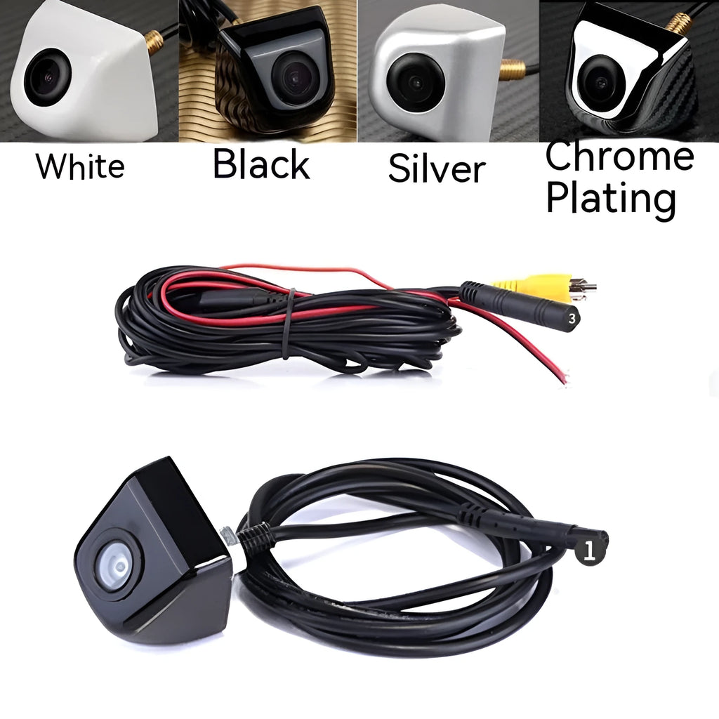 Waterproof metal car rearview camera with integrated wiring for reversing assistance