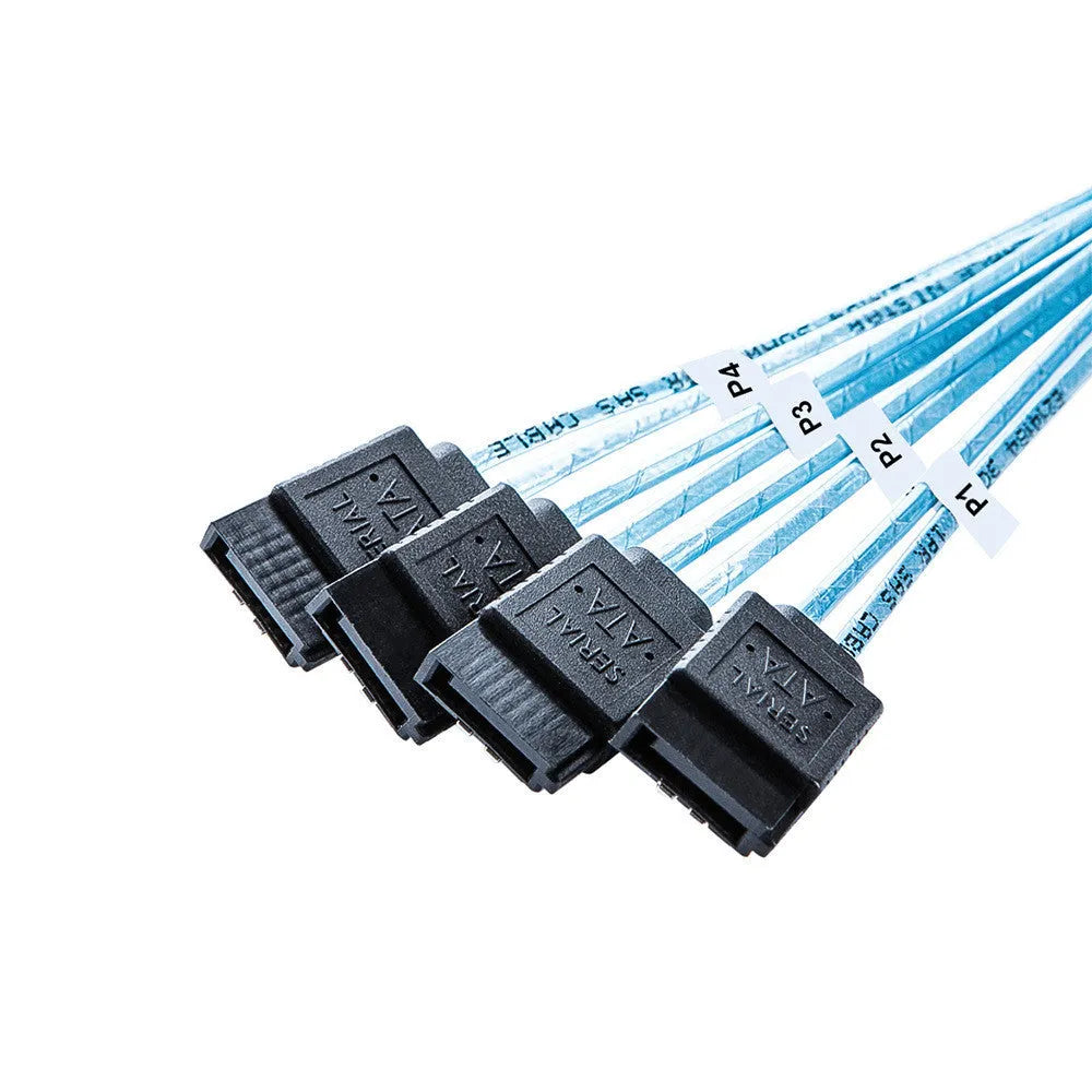 Straight head SAS server hard disk data cable with coaxial connectors
