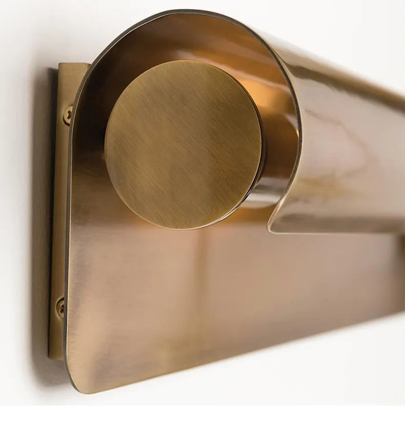 Modern simple copper wall lamp with warm light, 26cm or 50cm length, low voltage