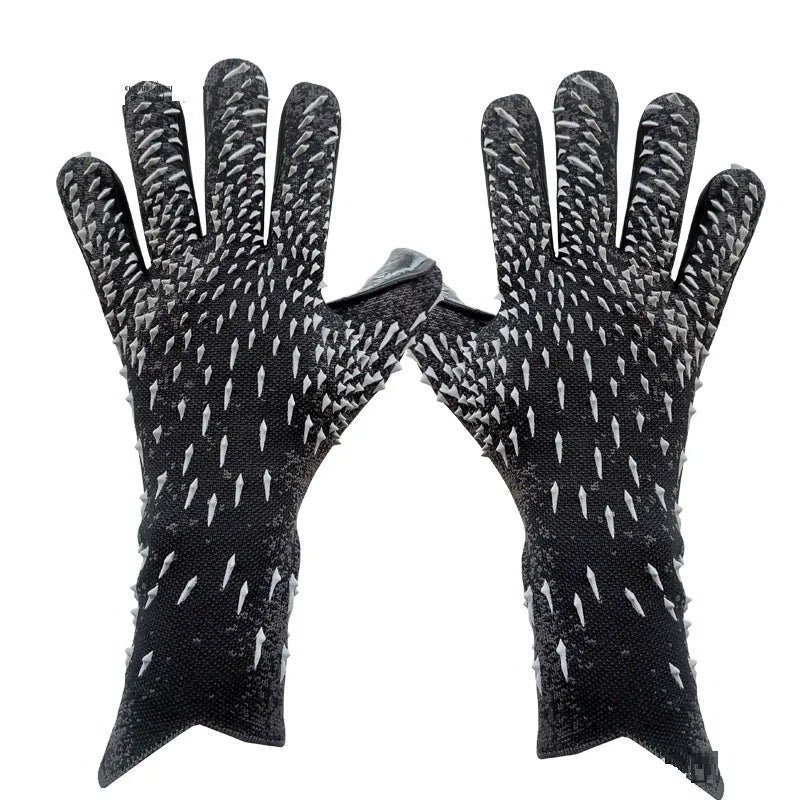 Wear training kids football goalkeeper gloves with rubber palm, sizes 6-10, unisex, available in black