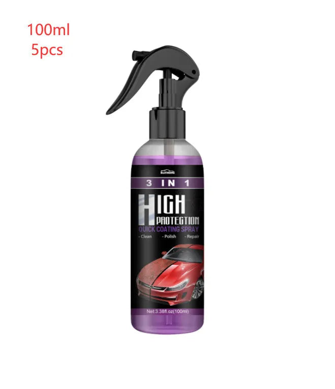 3 in 1 high protection fast car paint spray automatic coating agent in 30ml and 100ml PE bottles