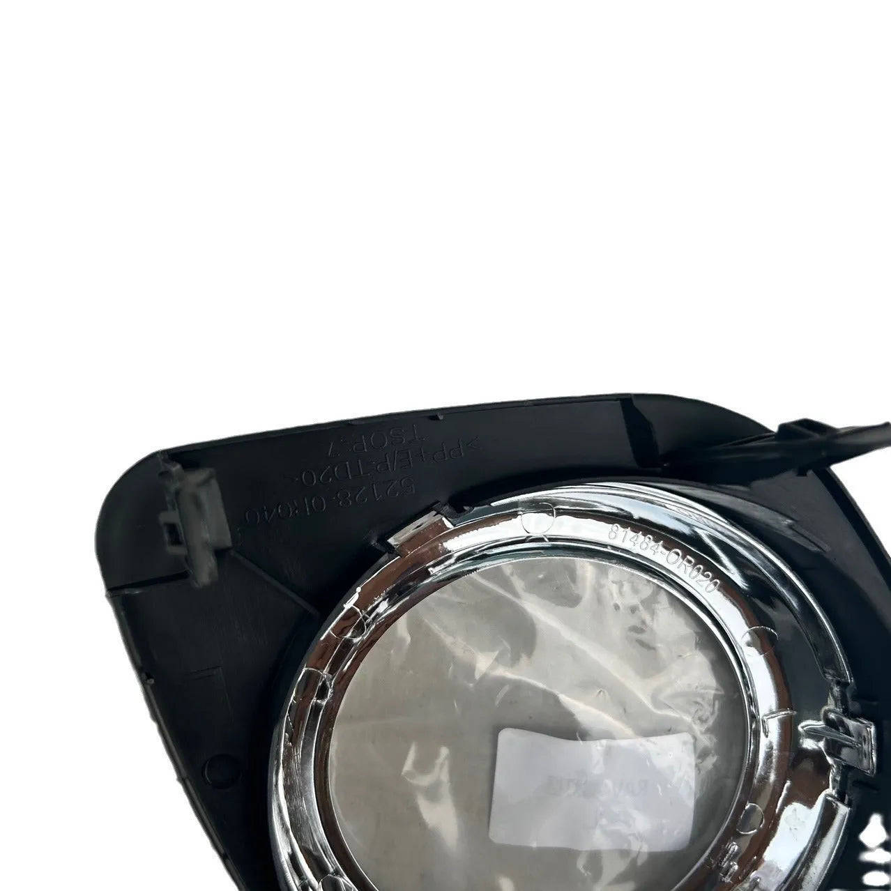 Black RAV4 front bumper anti-fog light covers for driver and co-driver positions