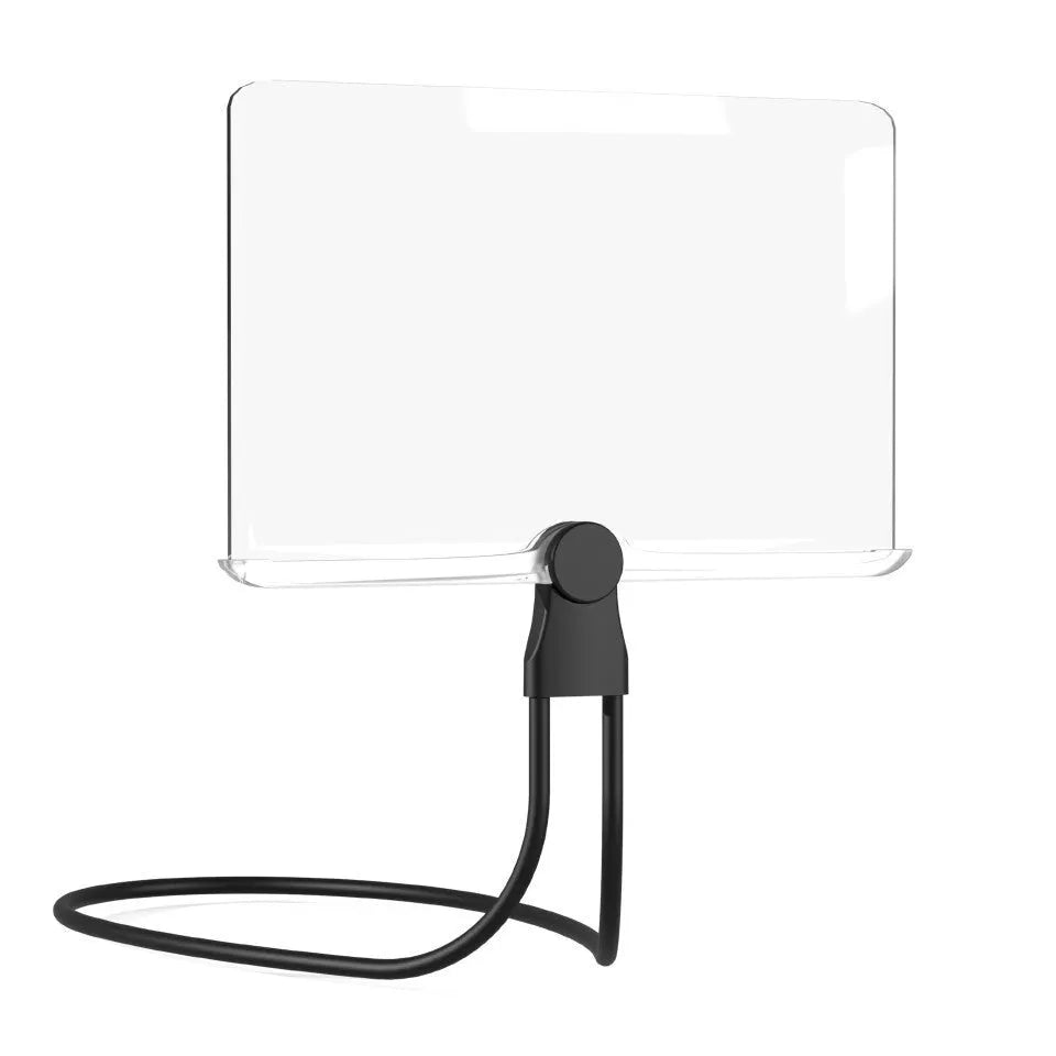 Large screen ultra-thin magnifying glass 5x with 240x170mm acrylic lens on desk showing magnified text