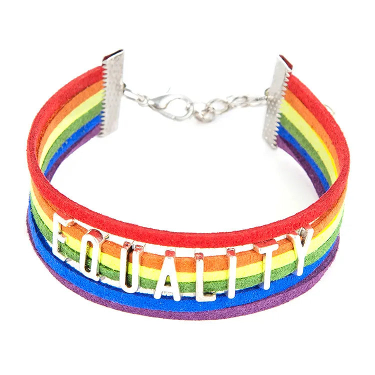 Pride Braided Bracelet in Hybx3390 colour with alloy electroplated finish and letter number motifs
