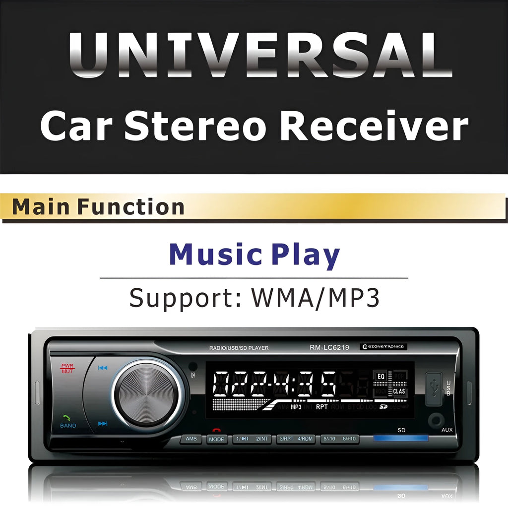 EZONETRONICS car stereo receiver with Bluetooth, USB and SD card slots for vehicle audio