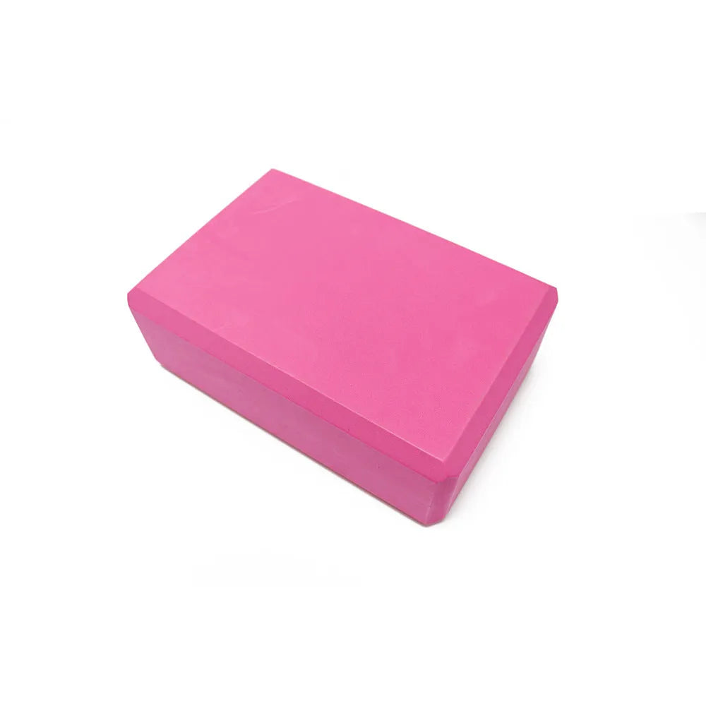 Eco-friendly yoga brick in blue, high-density EVA foam, 23x15x7.5cm