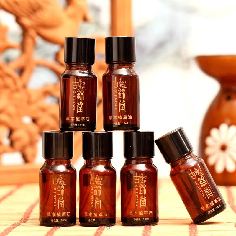 Hot compress health mud set with six bottles of herbal oil and one bottle of ginger moxibustion film