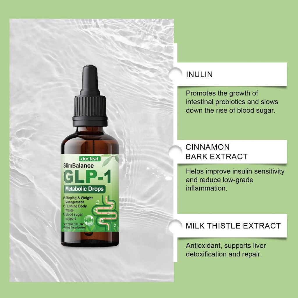 30ml intestinal dietary supplement droplet with inulin, cinnamon bark extract and milk thistle extracts