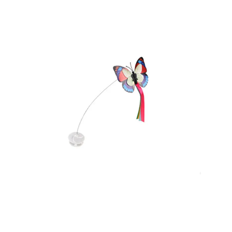Educational pet toy for cats made of ABS PC and steel wire in white colour, 18.5cm tall