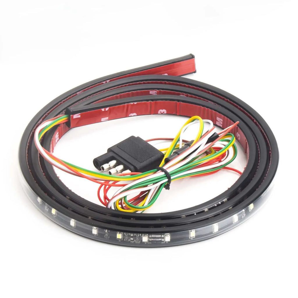 Red white LED tail light bar for American pickup trucks with 108 SMD2835 LEDs and triple mode operation