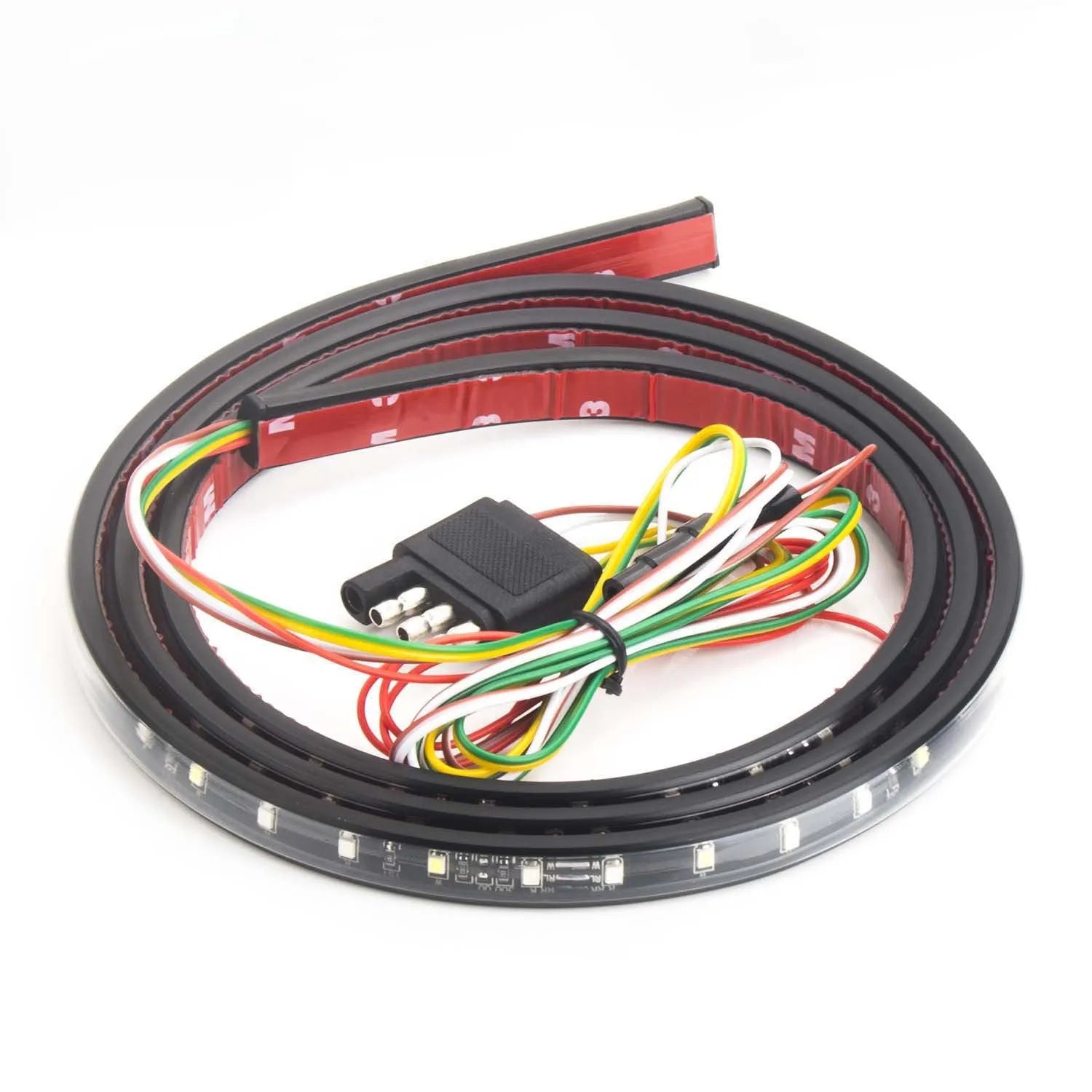 Red white LED tail light bar for American pickup trucks with 108 SMD2835 LEDs and triple mode operation