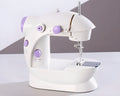 Electric mini household sewing machine with compact 20cm dimensions and multiple plug options