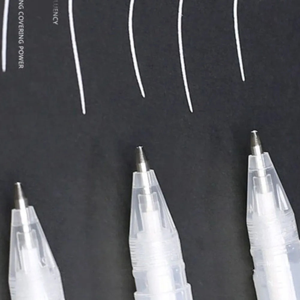 Touchnew highlight pen with plastic shell in golden, silver, or white colours for hand-painted stroke work