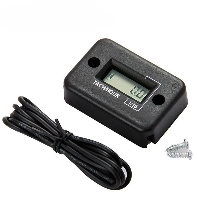 HM012 motorcycle speed timer tachometer hour meter black colour digital display