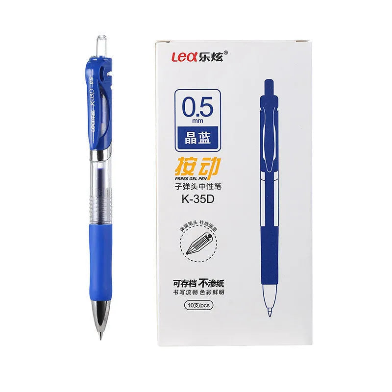 K-35D gel pen with rubber grip and 0.5mm tip in four colour options