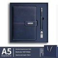 Custom A5 notebook with PU leather cover in choice of five colours and wood-free paper pages.