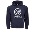 Men's polyester cotton printed hoodie with hood and turn-down collar in hip hop style