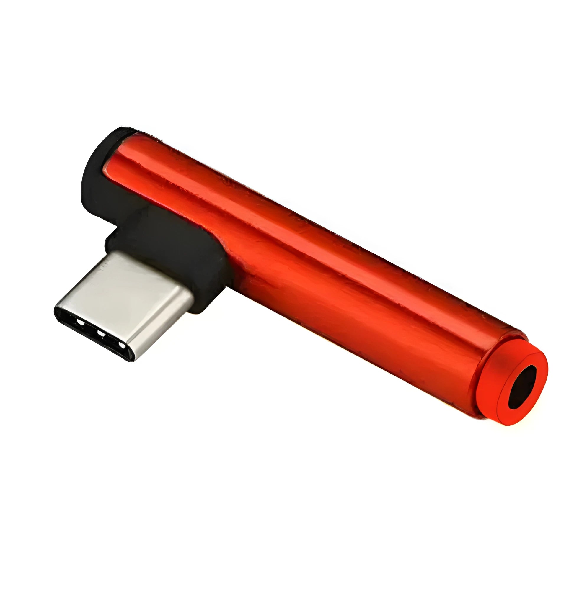 Type-C to 3.5mm audio and charging 2-in-1 adapter with aluminium alloy shell in multiple colours