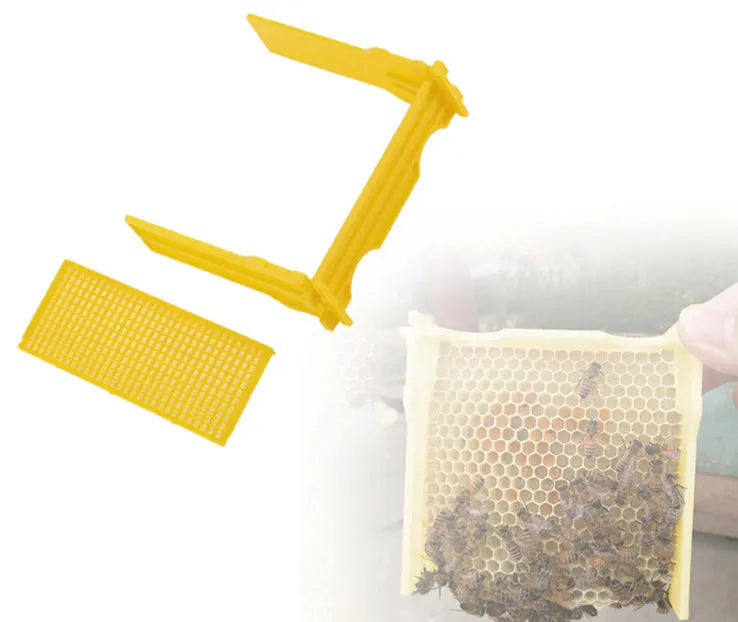 Three white EPS foam bee delivery boxes with hinged lids for queen bee mating and transport.