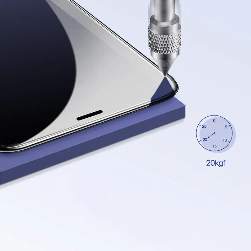 Tempered glass privacy screen protector for Apple iPhone with anti-reflective coating