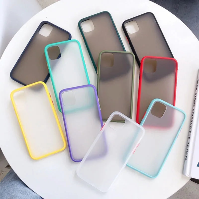 Frosted silicone phone case for iPhone in black with precise cutouts for ports and buttons
