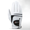 Men's real sheepskin leather golf glove with anti-skid particles, size 23, left hand, on green grass