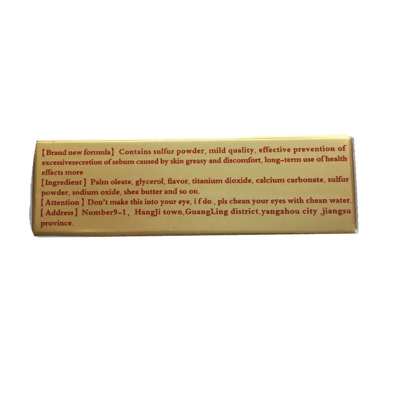 YIGANERJING sulfur soap in yellow colour with Dead Sea minerals, olive oil and aloe vera for acne and eczema skin cleansing
