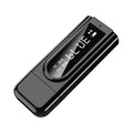 Black USB car FM Bluetooth receiver with USB and AUX ports for MP3 playback