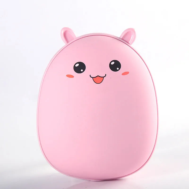 Multifunctional hand warmer with 2600mAh power bank in brown, 10.5x8x5cm portable heater